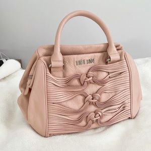 nude pink leather bag